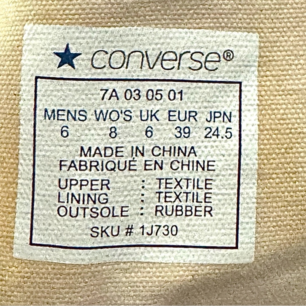 Converse Chuck Taylor Red White Blue Hi Top Sneakers Women’s 8 Pre-Owned - Picture 8 of 8